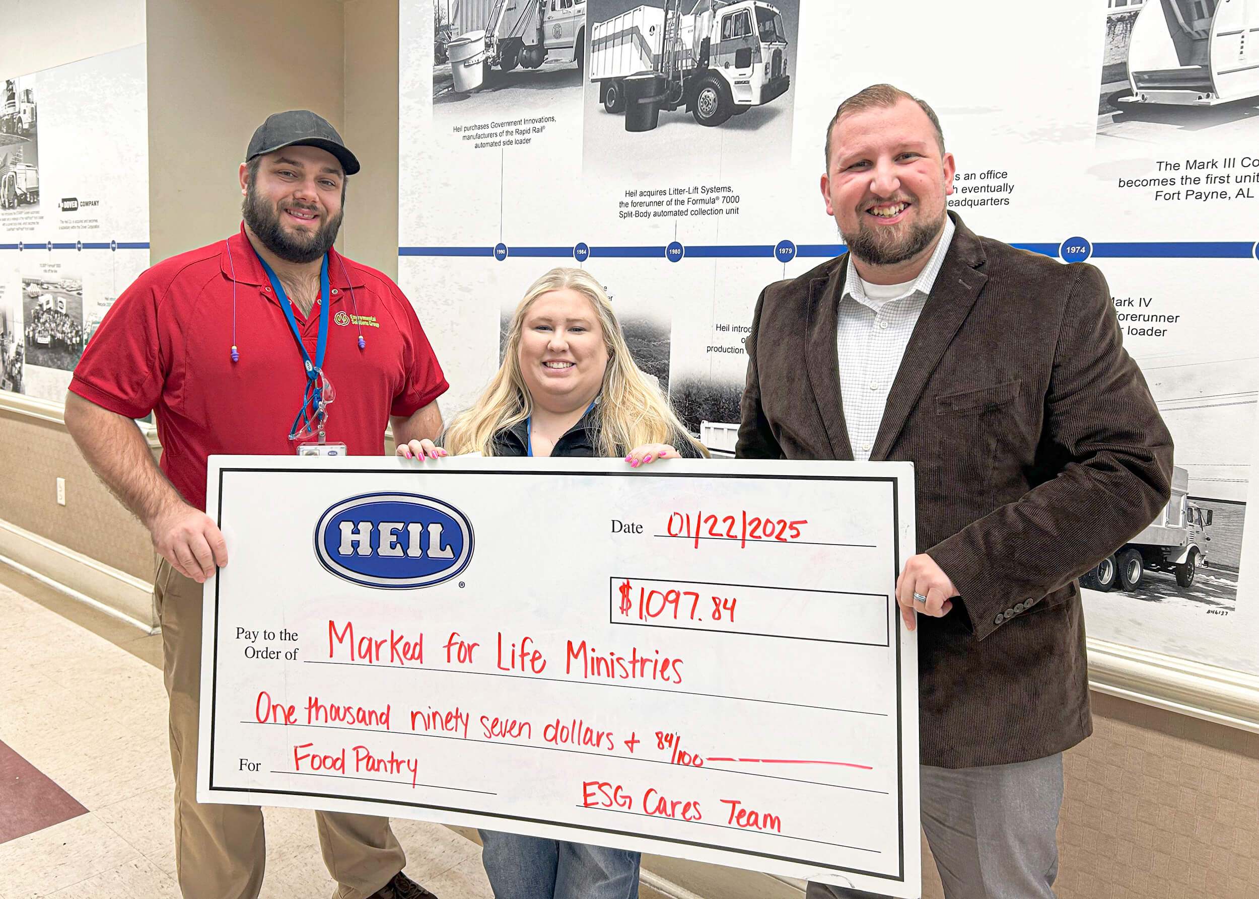 ESG Marked for Life donation january 2025